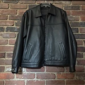 HUMMER heavy duty leather jacket size 42 -28” long -27” sleeve -50 chest